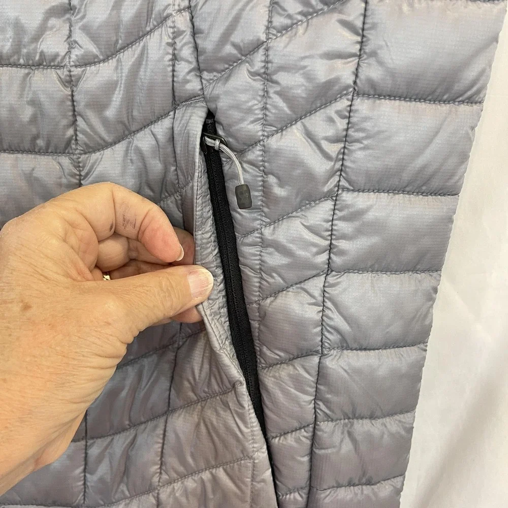 The North Face Vest Mens 2XL Gray ThermoBall Eco Insulated Quilted‎ Full Zip